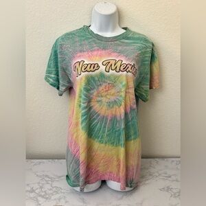 Colortone, Tye Dye Tshirt New Mexico Size M Green Short Sleeve Crew Neck​​